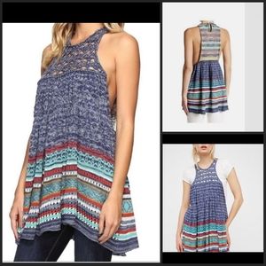 Free People Rare Hearts KnittedTunic Tank Dress